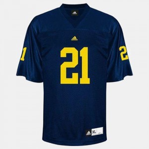 College Football Men's #21 desmond Howard Michigan Jersey Blue 420921-721