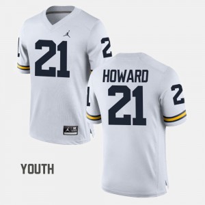 desmond Howard Michigan Jersey College Football #21 Kids White 182722-966