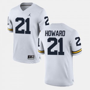Mens #21 desmond Howard Michigan Jersey College Football White 501948-839